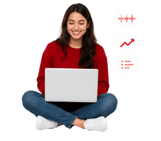 Student reviewing readiness report on laptop